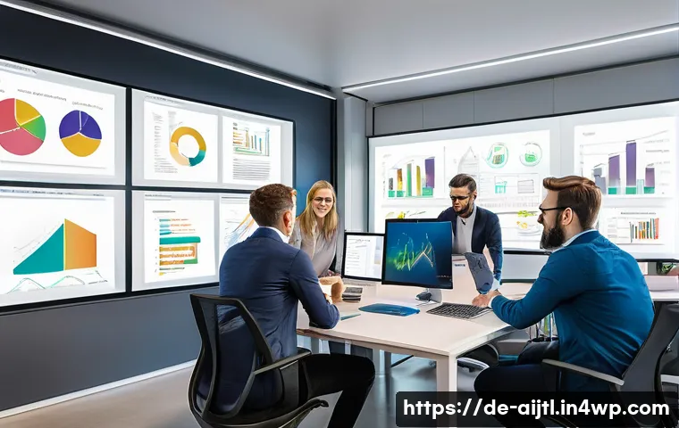 AI 바이어스 감지를 위한 메트릭스 개발 - A modern office scene depicting a diverse team of data scientists and social scientists collaboratin...